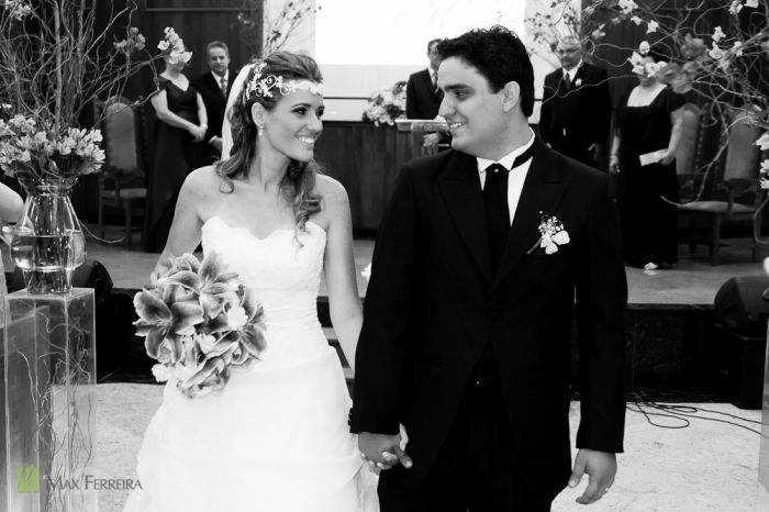 Foto  de Karen e Fred. casamento, cerimonia, fred, iasd barra, karen, pb, preto e branco, preto-e-branco