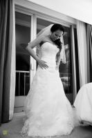 Foto 19 de Larissa e Allan. allan, casamento, larissa, making of, sheraton rio, noiva, vestido, pb, preto e branco