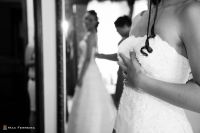 Foto 6 de Vanessa e AndrÃ©. andre, vanessa, casamento, making of, noivas, novo stilo, vestido, debora noivas, preto e branco, pb